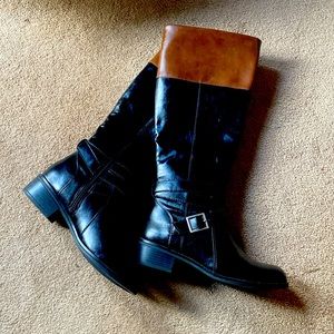 Arizona jeans, memory foam, black, tank top boots.